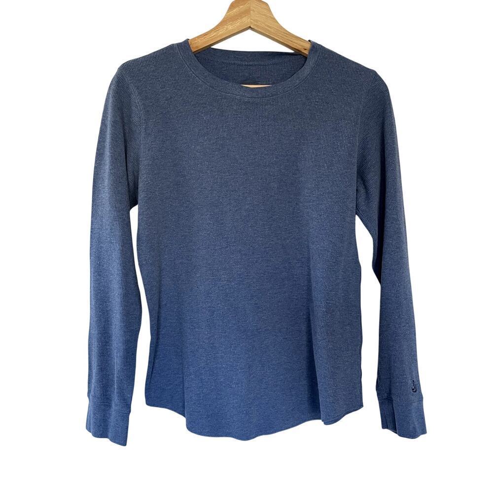 CuddlDuds blue crewneck knit sweater women's size small casual winter top